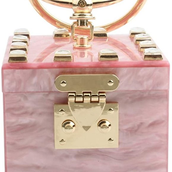 Square acrylic bag metal hand-held banquet bag
